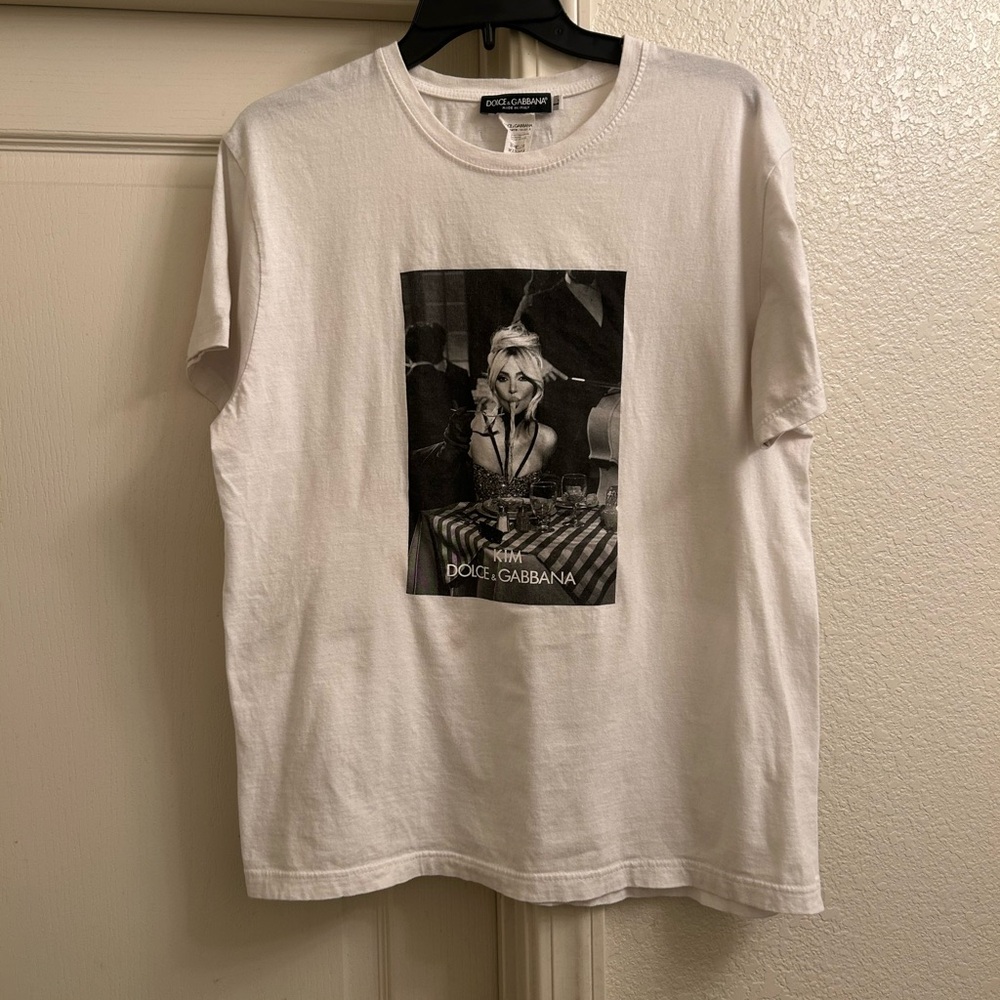 Dolce & Gabbana White Graphic T-Shirt for Men